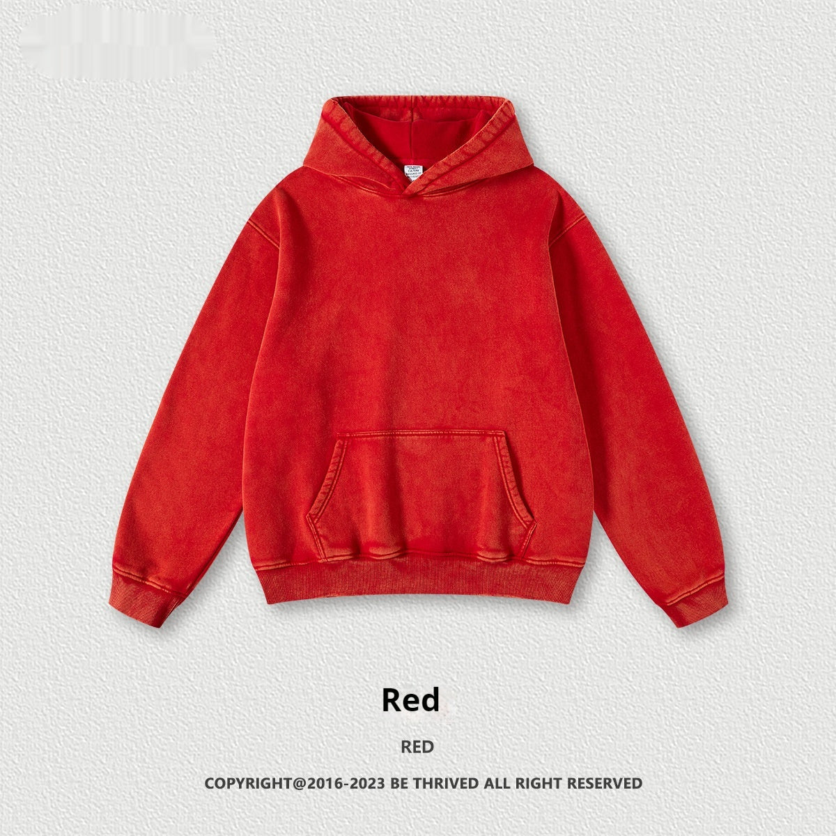 Hoodies Washed-out Vintage Fleece-lined Hooded