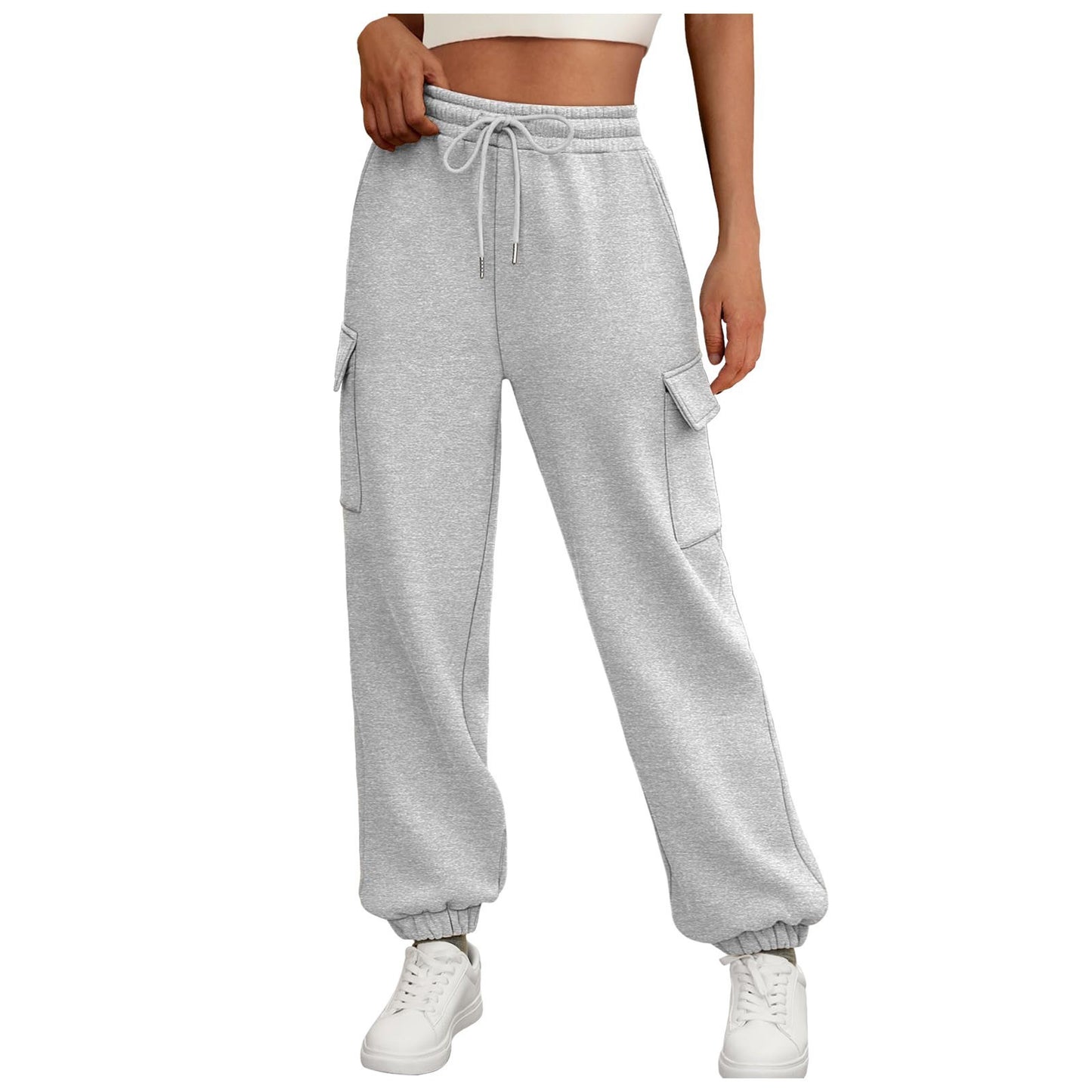 Women's Sweatpants Fleece Lined Baggy Athletic Jogger Trousers