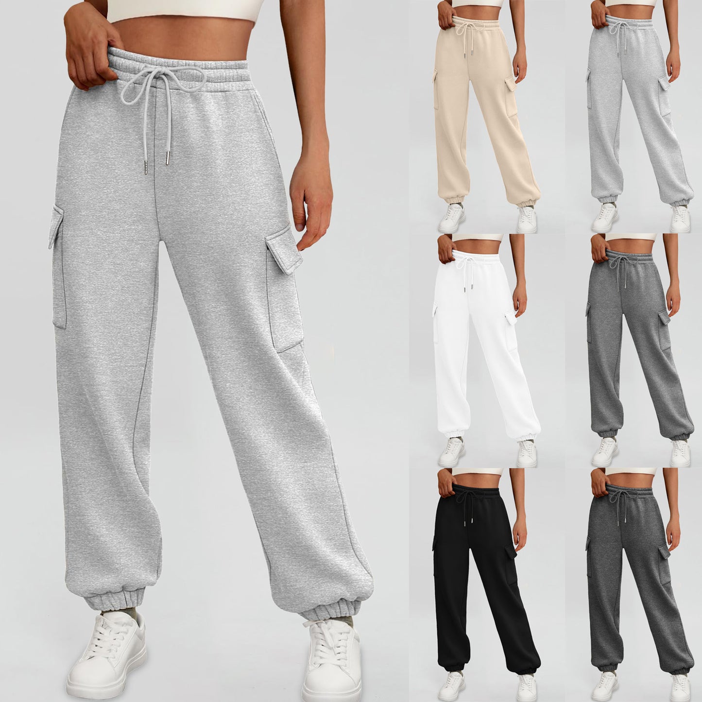 Women's Sweatpants Fleece Lined Baggy Athletic Jogger Trousers