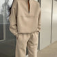 Long-sleeved Sports Sweatshirt Suit Fashion Stand-up Collar Zip-up Top And Elastic Band Trousers With Pocket Srping Fall Clothing For Women