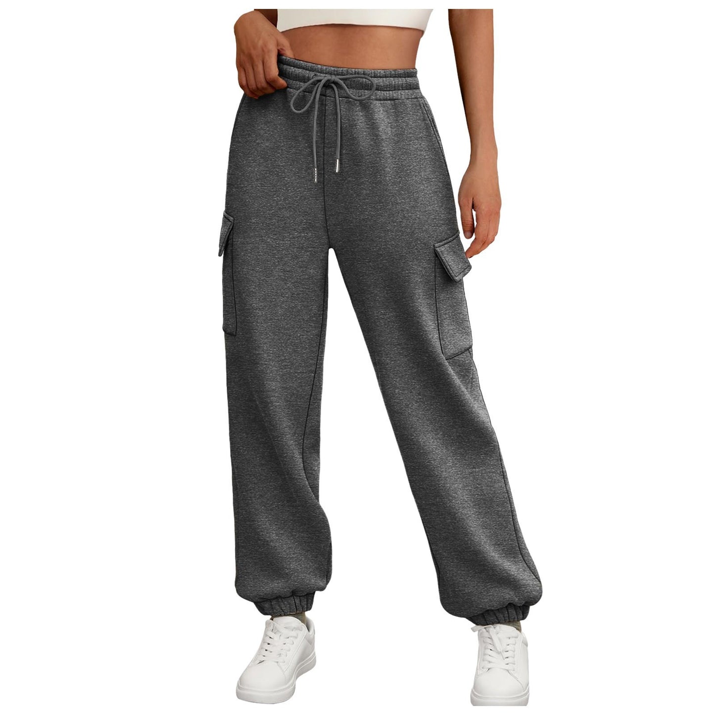 Women's Sweatpants Fleece Lined Baggy Athletic Jogger Trousers