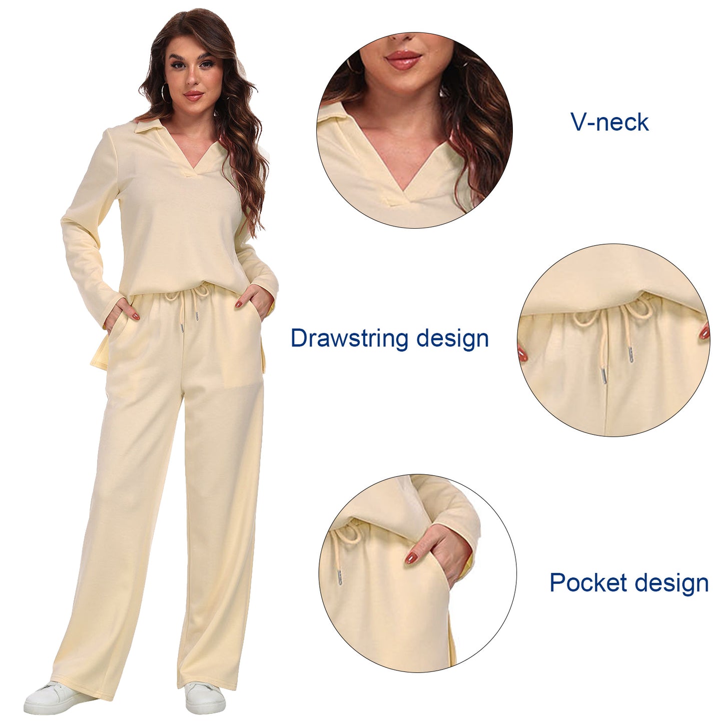 RONGTAI 2 Piece Outfits Sweatsuit For Women Casual