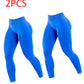 2pack Solid-color Yoga Exercise Leggings
