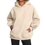 Women's Hoodies With Pockets Fashion Solid Sweatshirt