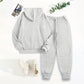Women's Solid 2-Piece Set Letter Print Hoodie Jogger Pants Casual Tracksuit